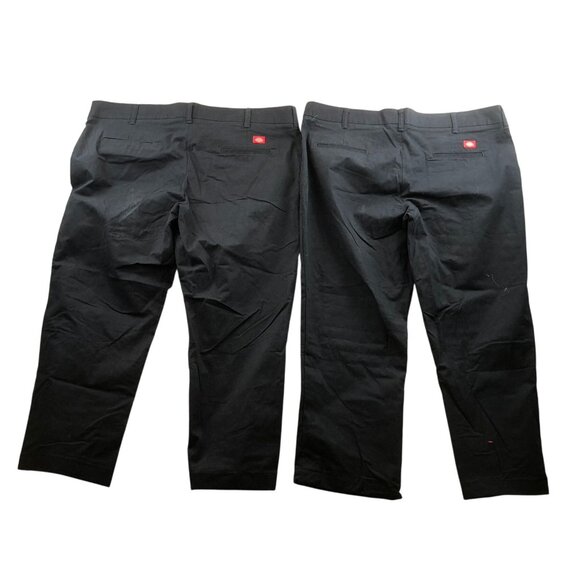 Dickies Women’s Dress Pants Size 40x25 Measured Lot of Two Slim Straight Workwea - Picture 2 of 12